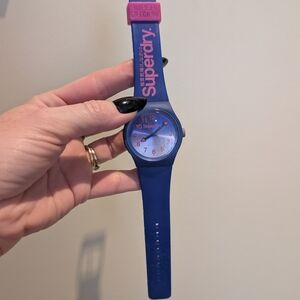 Superdry Navy and Magenta Smartwatch